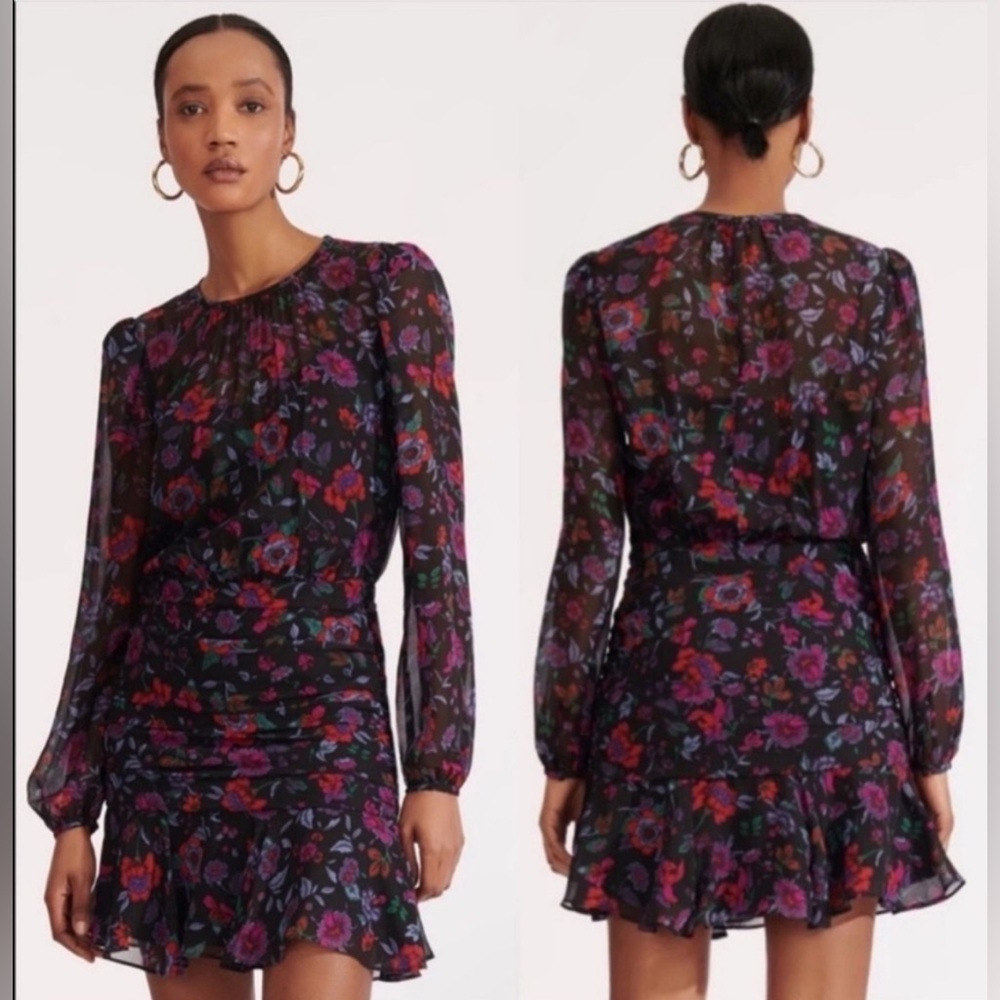 VERONICA BEARD Robin Silk Floral Mini Dress Sz 4